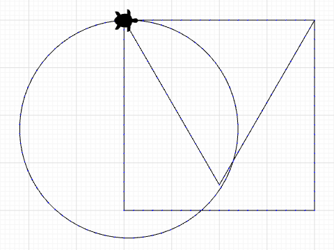 square, circle and triangle