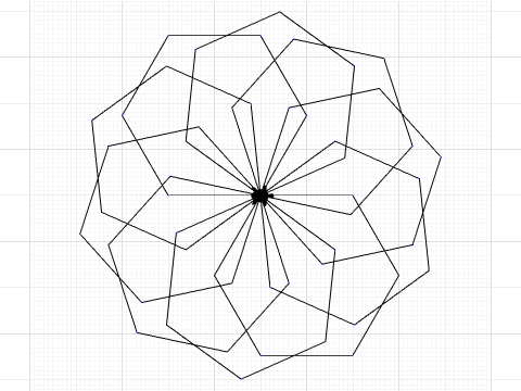 hexagon flower