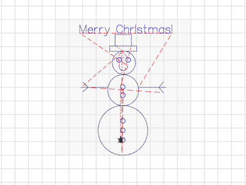 Christmas snowman design finished