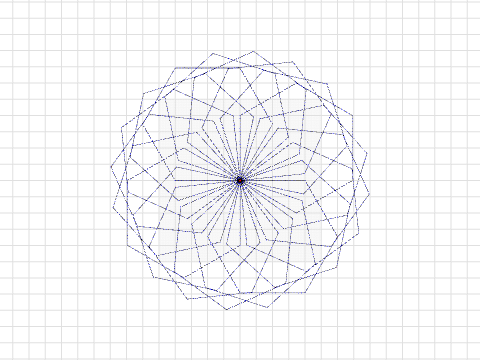 Hexagon as a circle line art