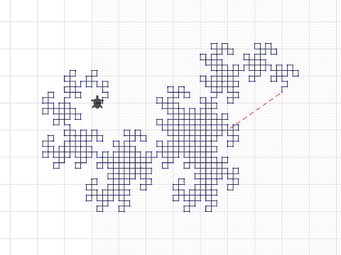 dragon curve II (iterative)