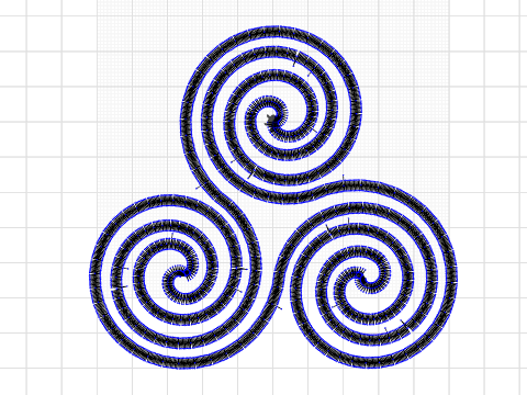 Gammelt 3-delt symbol SATIN STITCH