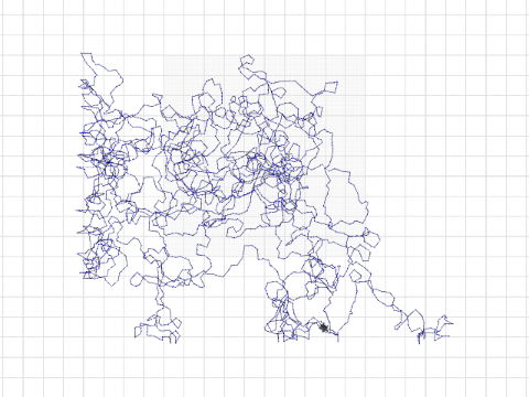 random walk with boundary enlarged