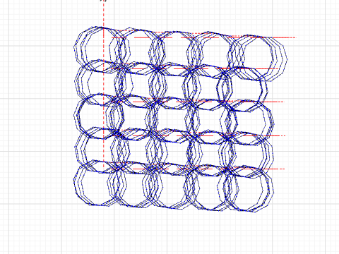 5x5 grid pattern for random shape - triangle, square, hexagon, octagon, decagon