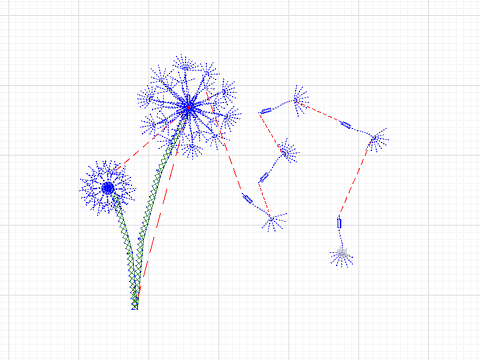 Dandelions in the Wind2 WIth Dandelion Seeds By Lan