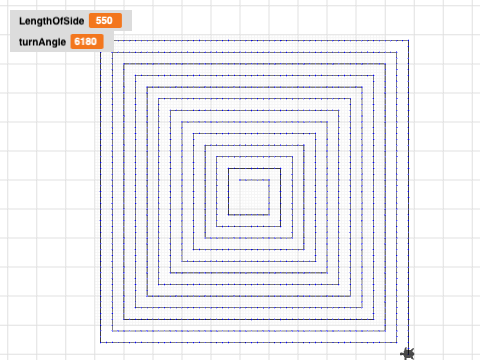 variables square spiral 