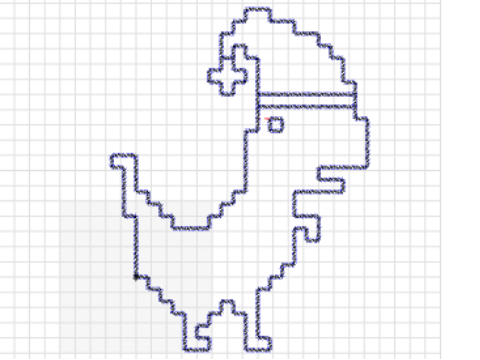 pixel draw program t-rex