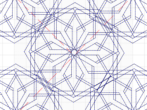 hex and square tile pattern