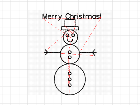 Christmas snowman design remix