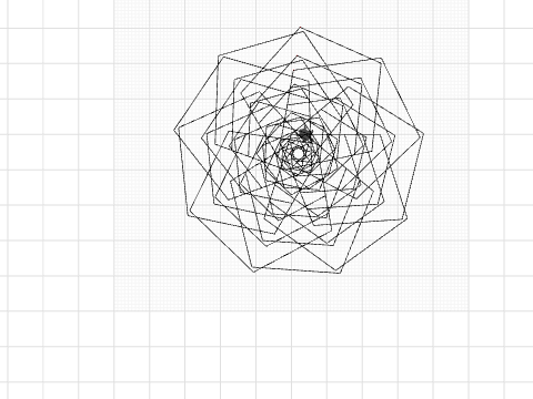 Roatating Multiple Polygon in Different Sizes