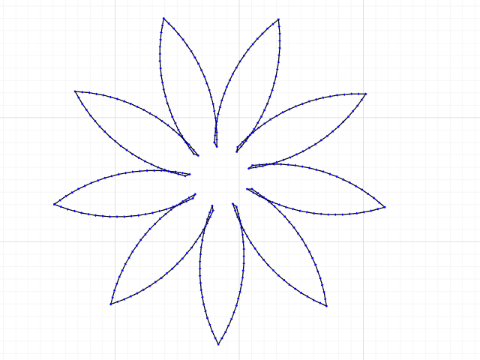 Simple 9 Petal Flower