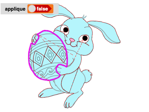 Traced and Appliquéd Easter Bunny