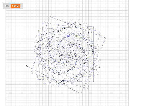 #6 Using variables to make spirals Parsons Problem