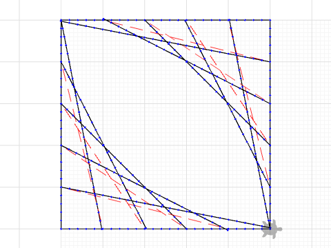 XY axis square coordinate grid