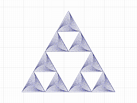 Sierpinski Triangle Using A Pursuit Triangle 