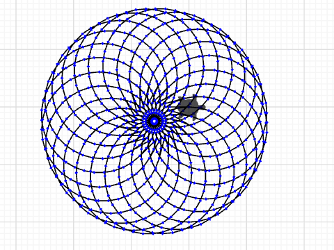 Passend in den Quadrat Kreis Mandala