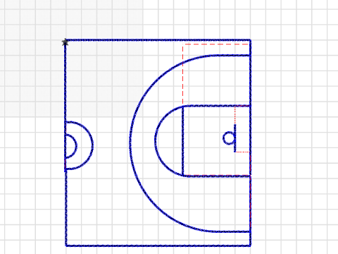 basketball court half