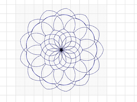 flowers with geometry blocks