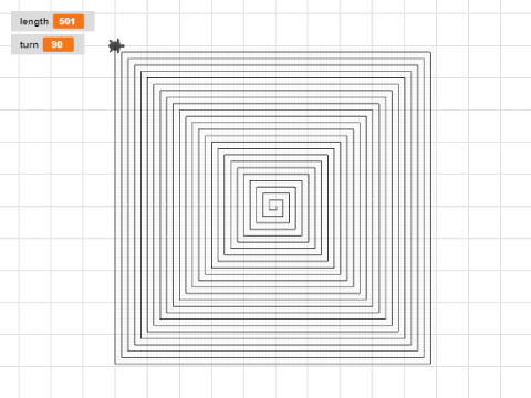 Weird spiral square