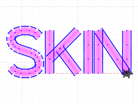 skin letters for pouch