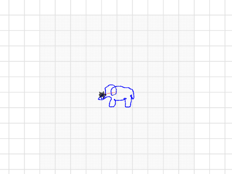 ElephantDraw a Picasso One-Liner That Can Be Saved, Resized, Flipped or Mirrored