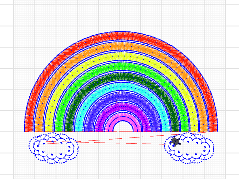 regenboog met wolk iris