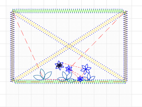 Zigzag stitch flag