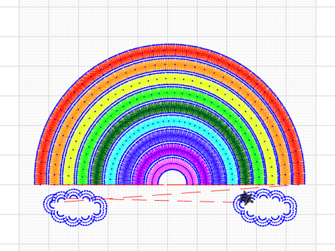 regenboog met wolk iris