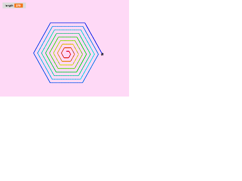 hexagon spiral