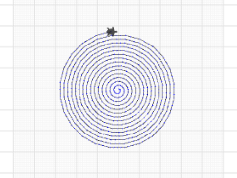 Kreis mit Spiralfüllung