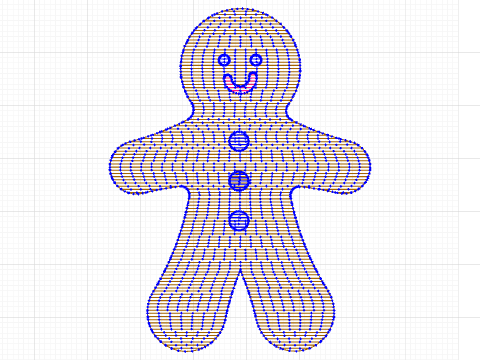 Gingerbread Man With Scaling and Fill