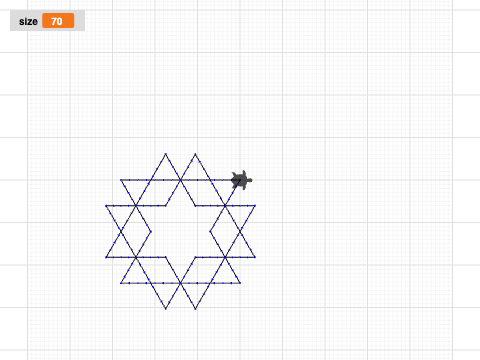 kolam six pointed star