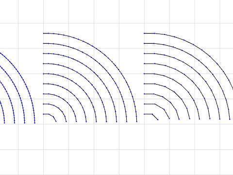 arcs with spacing