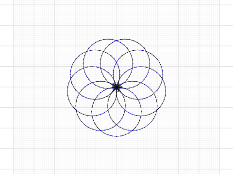 Flower with circles