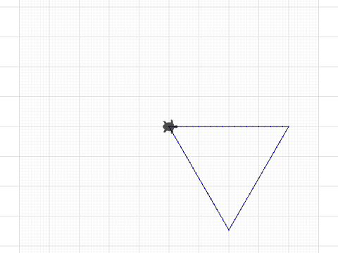 4cm side equilateral triangle