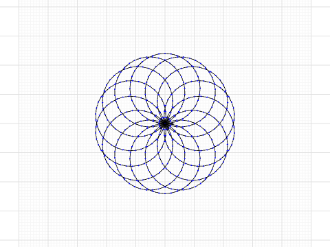 14 petal circle flower