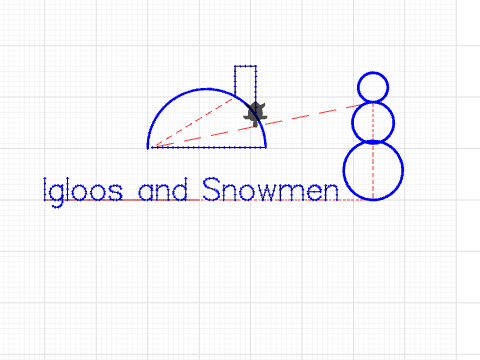 Igloos and snowmen