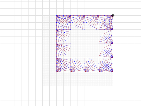 Lichtstrahler   4x4 quadratisch