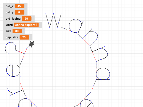 circle text