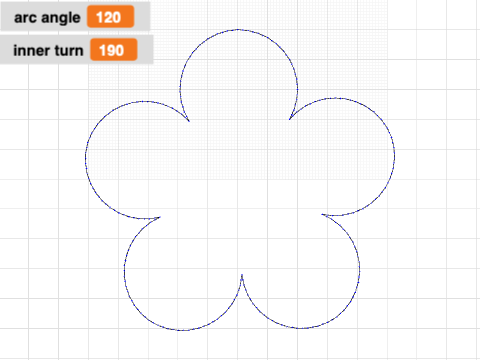 Flower Petal Study #2 - Petals Created With Arcs