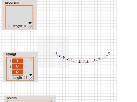 curves and text