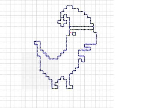 pixel draw program t-rex