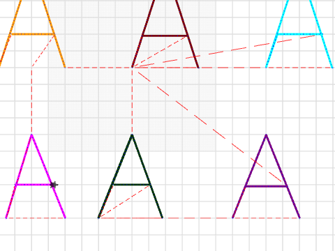 Color theory Initials project AM