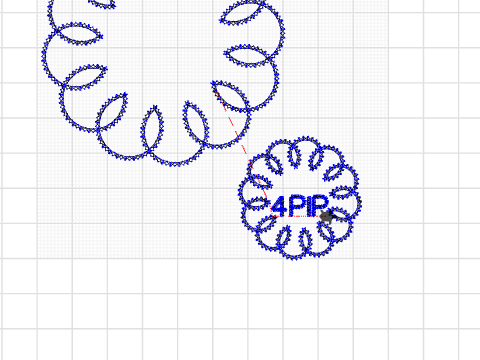 crosstictch flower pin 4pip