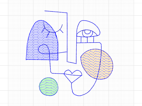 Tracing In Turtlestitch With Arcs And Fill