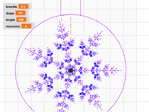 kerstbal met sneeuwvlok