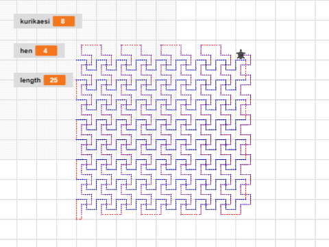 矩形波を縦横に組み合わせた模様1106