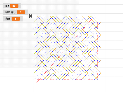 ジグザク線の組み合わせ