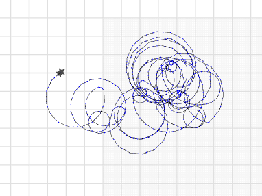 1218円をつかったランダム模様