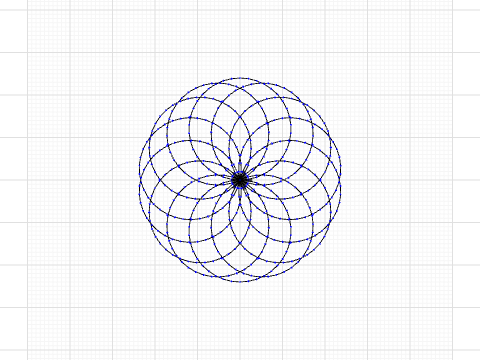 Flowers with circles